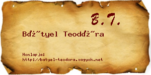 Bátyel Teodóra névjegykártya